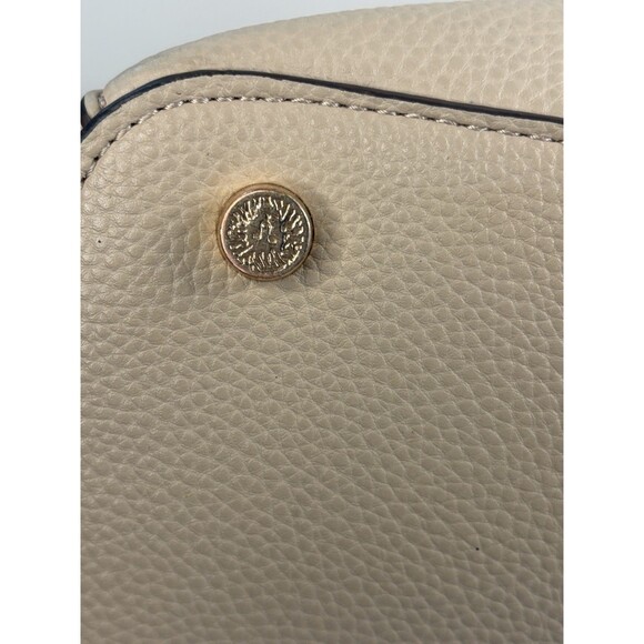 Anne Klein Tan Satchel Purse Handbag Soft Mint Condition - Picture 12 of 16